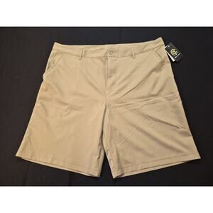 Mens Champion Performance Chino Khaki Shorts 40" Waist 11" Inseam NWT